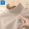 JEANSWEST LIFE Мужская свободная термофутболка с длинным рукавом, воротником-стойкой и двусторонним флисом