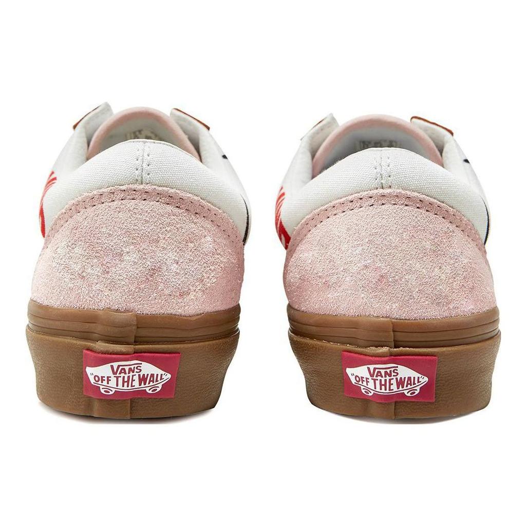 Vans Fever Dog X Серия Old Skool Повседневные Прочные Низкие Кеды для Скейтборда Унисекс кроссовки Белый Коричневый Розовый VN0A4OE25V8