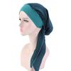 Fashion Headwear Pre-Tied Elastic Chemo Pirate Cap Hair Loss Hat Muslim Turban Cancer Head Scarf