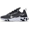 React Element 55 Черные кроссовки унисекс металлик-серебристый белый CQ4600-071