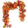 Wreath Maple Leaf Wreath Maple Leaf Wreath Hanging Vine Wreath Artificial Leaf Wreath Thanksgiving Decoration