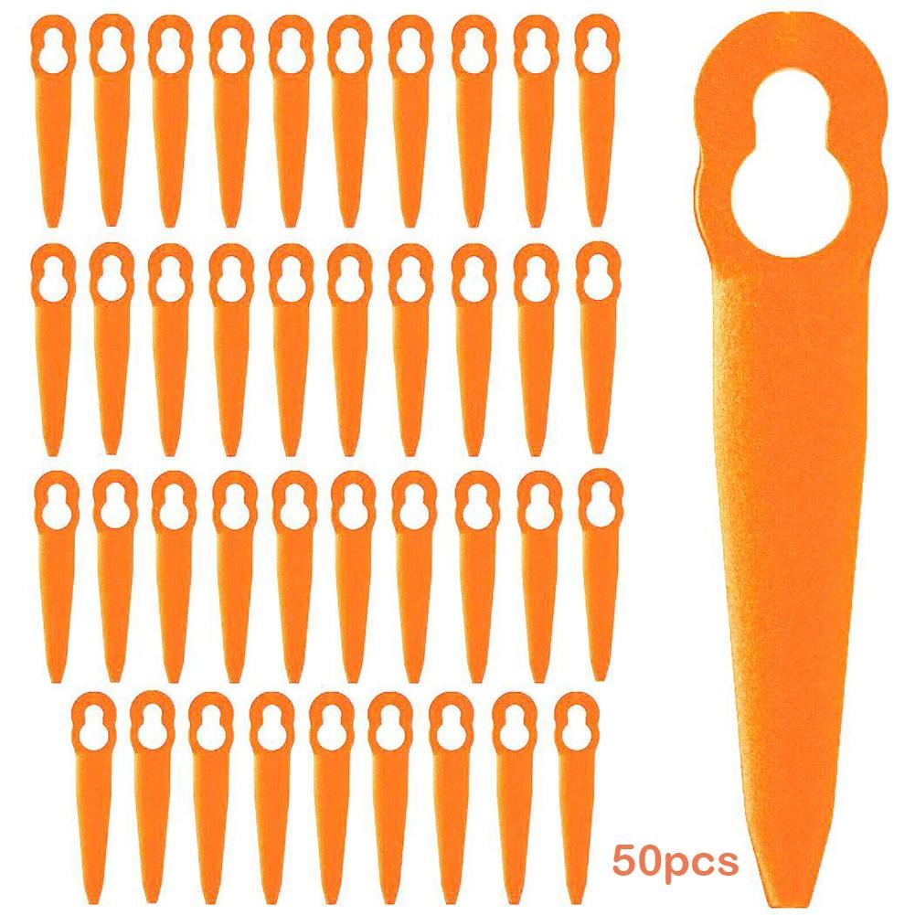 50 штук оранжевых пластиковых лезвий для аккумуляторной садовой техники FSA 45