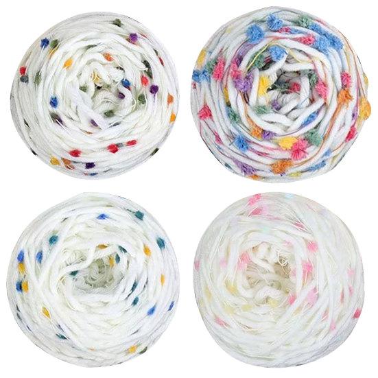 Пряжа для вязания крючком Мягкая удобная многоцелевая вязальная крючком разноцветная меховая нить для домашнего использования