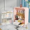 Large Capacity LED Makeup Storage Box with Mirror & Lipstick Organizer