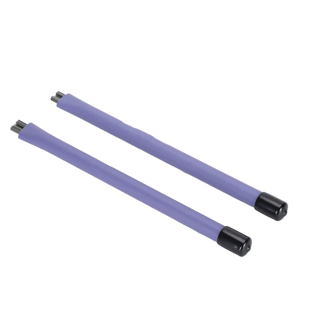 2 Pcs Drum Brush Retractable Steel Wire Rubber Handle Jazz Drum Brushes for Performance Purple