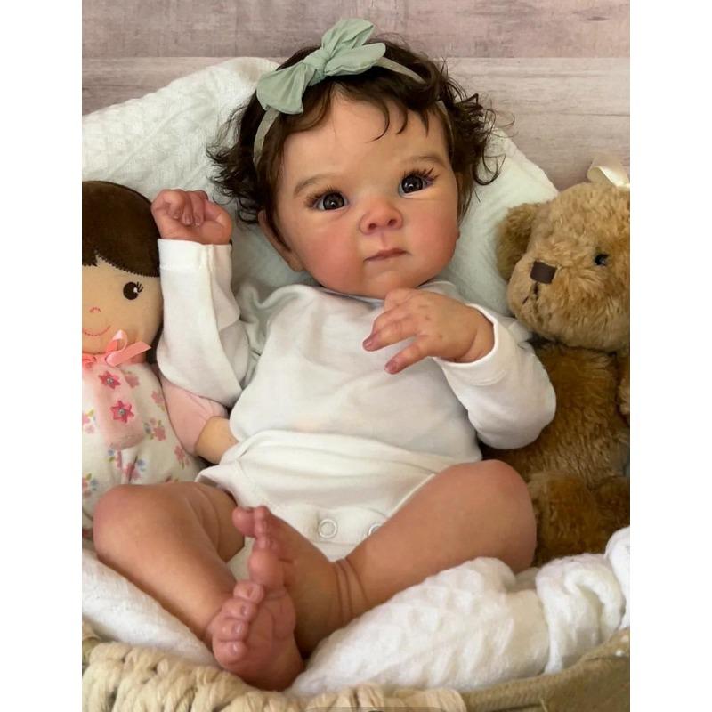 Куклы Reborn Baby Dolls Девочка 45 см 17,7 дюйма Реалистичные куклы новорожденных младенцев, которые выглядят как настоящие куклы, мягкое силиконовое виниловое тело