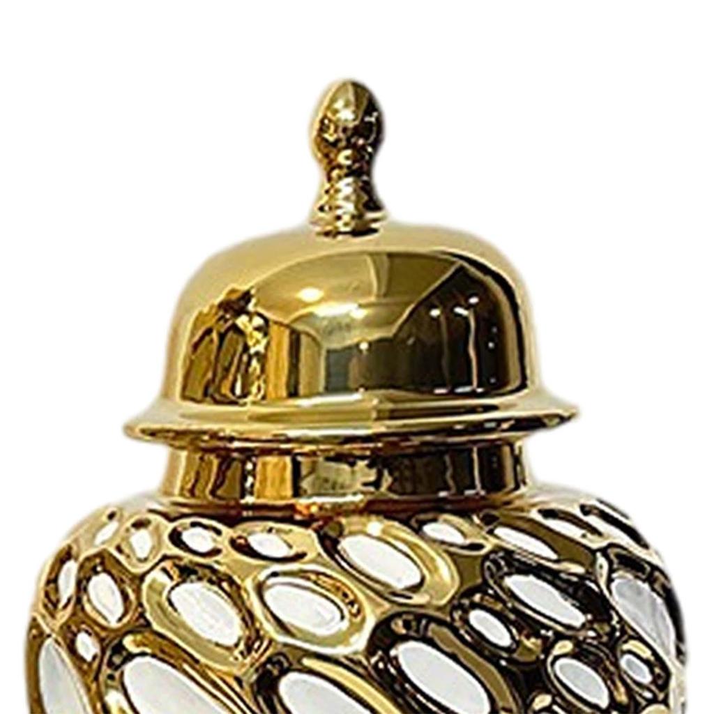 Фарфоровая банка для хранения имбиря, декоративная банка в китайском стиле с крышкой, центральный элемент стола, керамическая ваза для цветов для свадьбы, спальни