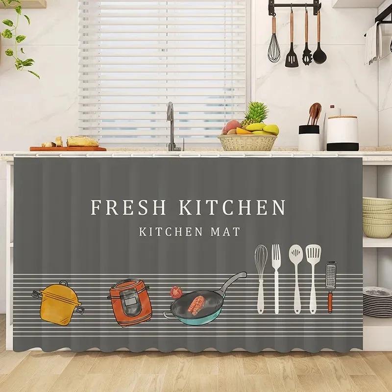 Шкафная штора без сверления, шкафная пыле-маслозащитная штора, пылезащитная тканевая штора, затемняющая, для гардероба, книжного шкафа, тканевая