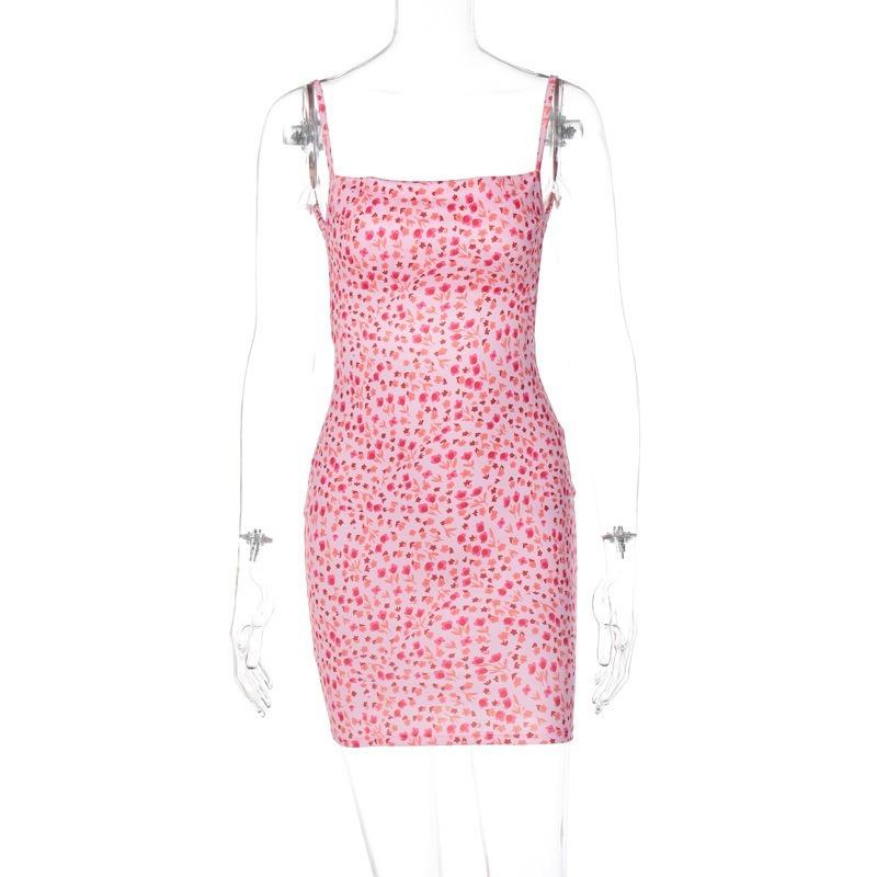 Женские обтягивающие платья с открытой спиной в горошек