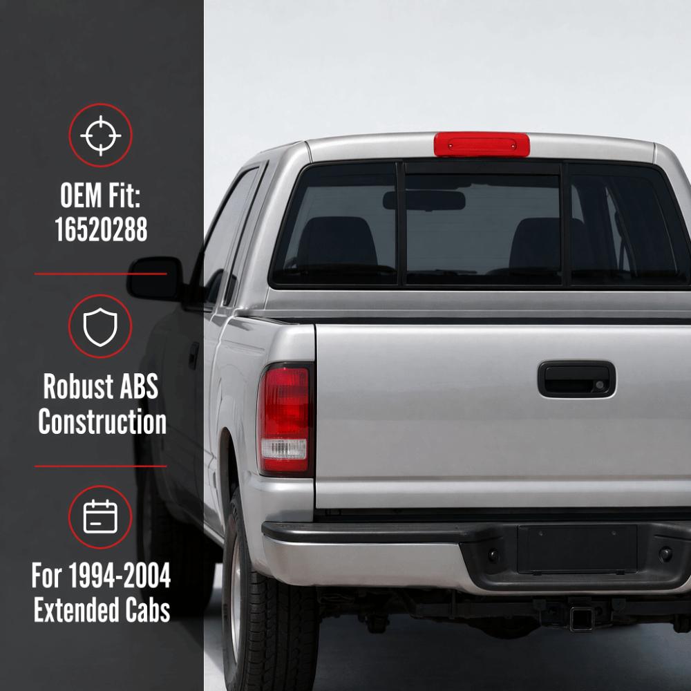 High Mount Stop Lamp Cover for Chevy S‑10 Extended Cab 1994‑2004/GMC Extended Cab 1994‑2004