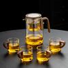 Прозрачный чайник-фильтр для отделения заварки, магнитный переключатель одним нажатием, чайник для церемонии Гунфу, чайная комната