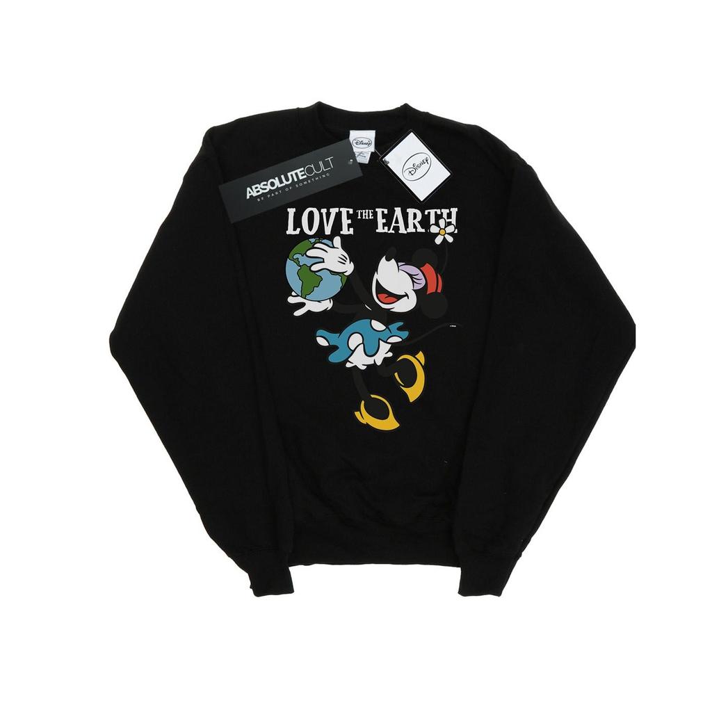 Disney Mens Mickey Mouse Love The Earth Sweatshirt