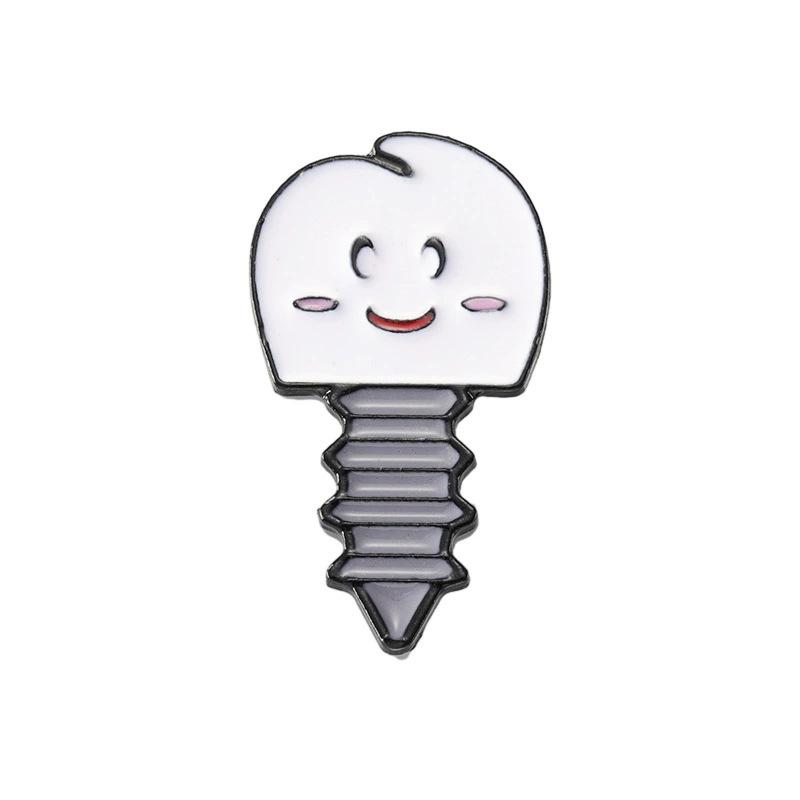 Универсальный мультяшный значок «Любовь к зубам»: Причудливые, Креативные и Изысканные Мелкие Аксессуары для Одежды и Сумок.