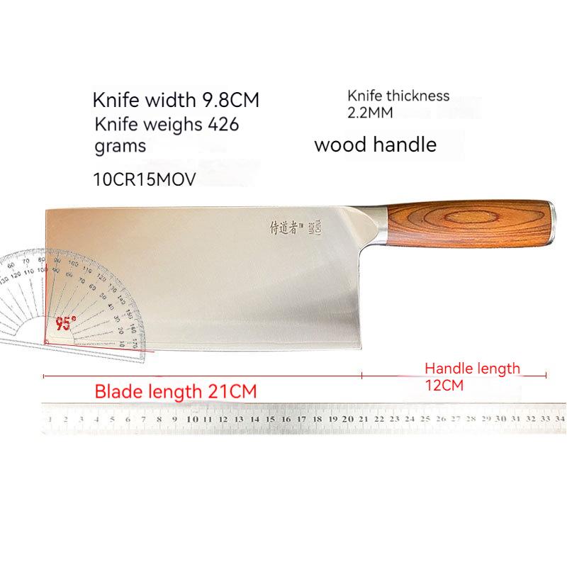 8.3 Inch Slicing Knife 3-layers Clad Steel 10Cr15CoMoV Blade Sharp Chef Cleaver Kitchen Knives For Cutting Vegetables And Meat