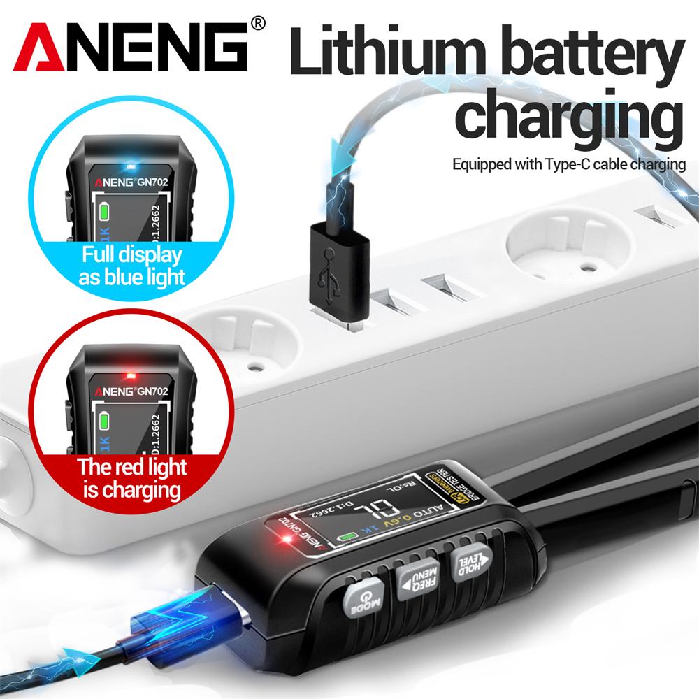 ANENG GN702 Перезаряжаемый Тестер Индуктивность Напряжение Конденсаторы Измерительный Инструмент Детектор Профессиональный Умный Мост Пинцет LCR SMD