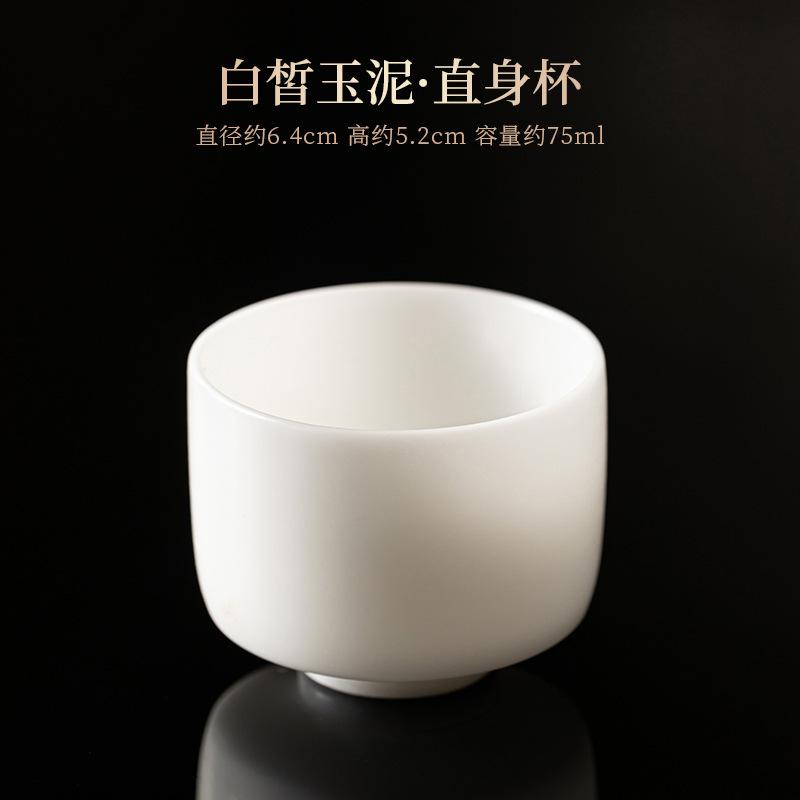 Handmade Fair Jade Clay Porcelain Tea Cup Personal Master Cup Single Tea Bowl Water Mug Meditation Cup Kung Fu Teaset Drinkware