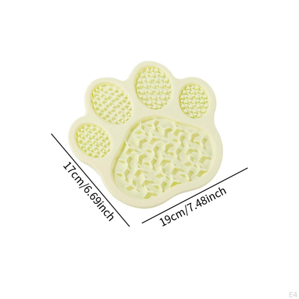 Dog Licking Pad Cat Lick Mat Easy To Clean with Suction Cup Practical Training Slow Feeder Paw Shape