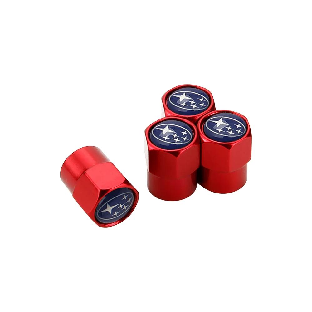 For Subaru WRX Forester XV Outback Impreza STI Legacy BRZ Tribeca 4pcs Car Wheel Tire Valves Tyre Stem Air Caps Cover X5