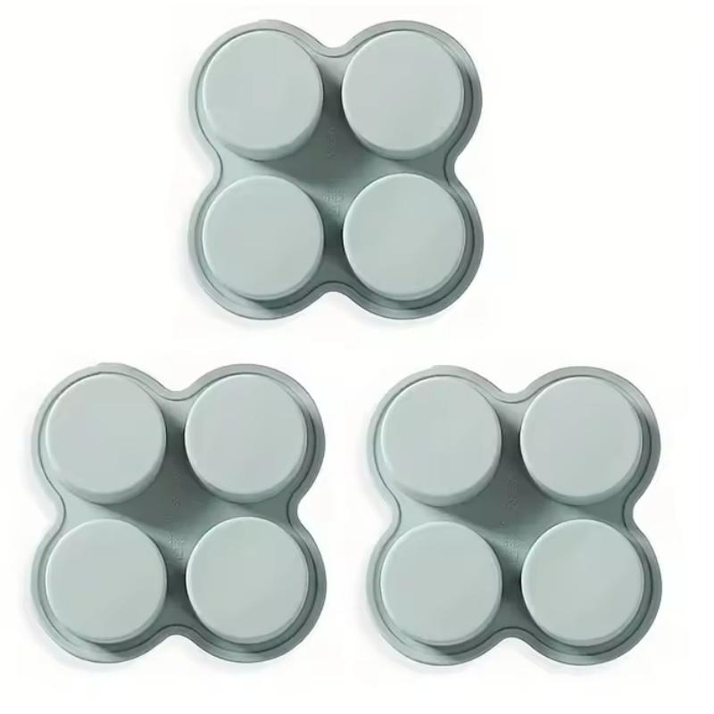 Air Fryer Egg Mold Round Shape Eggs Mold 3 Cavity Non-Stick Silicone Air Fryer Egg Pan Egg Steamer Cooking Mold Fried Egg Tool