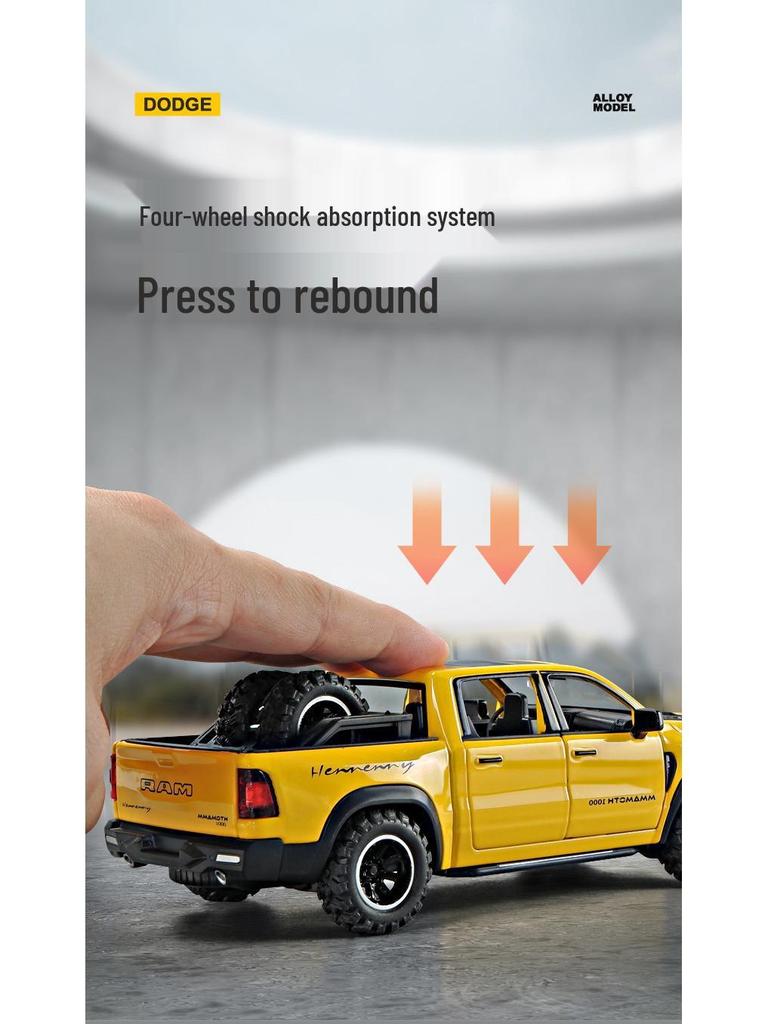 Dodge Tyrannosaurus Mammoth 1/32 Сплав Модель Внедорожника Игрушка Украшение