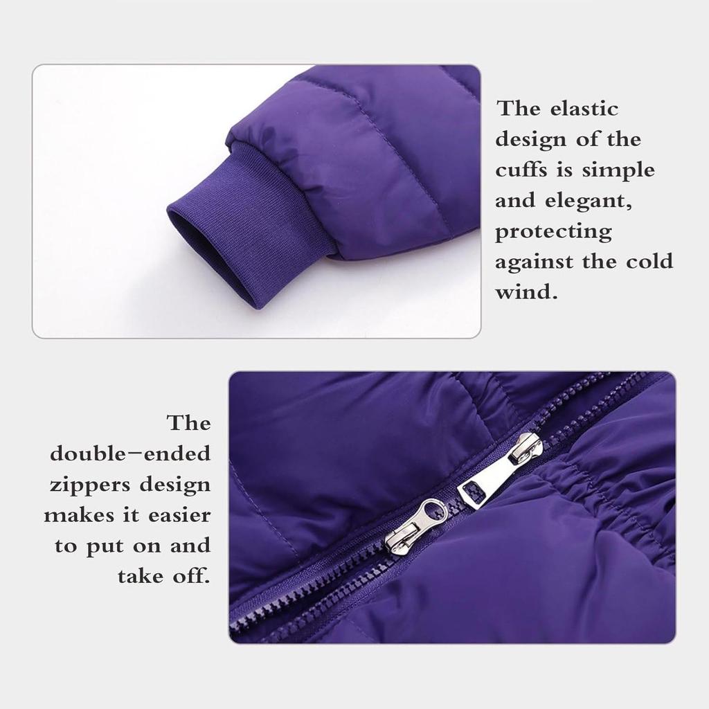 Winter Down Jacket Pants Set for Kids Toddler Boys and Girls – 90% White Duck Down, Waterproof, Windproof, Removable Hood, 1–6Y