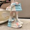 Kawaii Thick Bottom Sponge Cake Thick Bottom Women's Board Shoes New Fashion  Board Shoes Light Color Ugly Big Head Sports Shoes