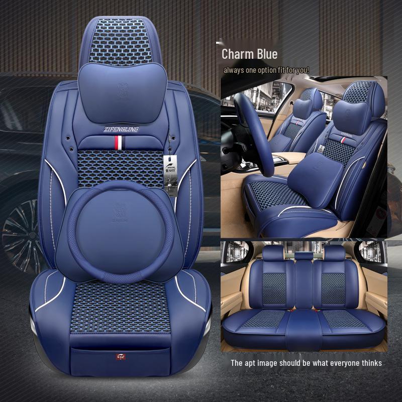 Четырехсезонная подушка на сиденье автомобиля из ледяного шелка для Emgrand Boyue Vision X3 X6 - мультяшный дизайн