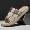 2025 лето сандалии с открытым носком модный тренд повседневная мужская обувь платформа легкие шлепанцы на одном ремешке быстросохнущая обувь