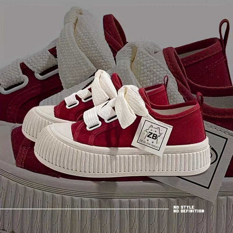 Женские однотонные кроссовки, повседневная обувь на шнуровке для отдыха на открытом воздухе, удобные низкие парусиновые туфли