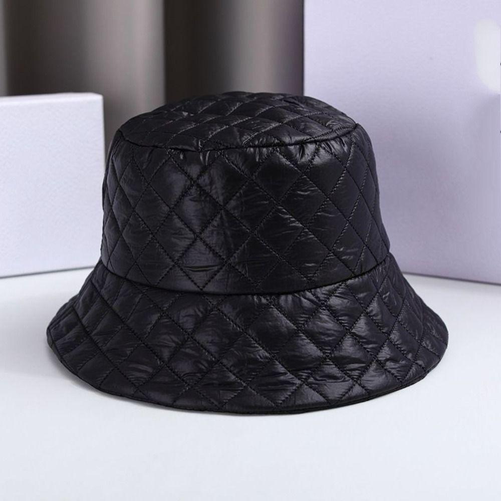 Теплая шляпа-ведро вафельная милая шляпа рыбака женская
