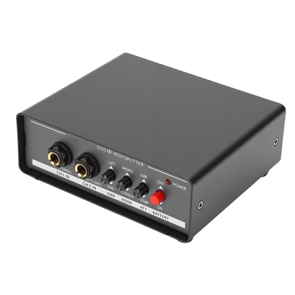 Активный DI-бокс, 2 канала, с балансным XLR-выходом, многофункциональный Direct Box для сцены, гитары, DJ-контроллера