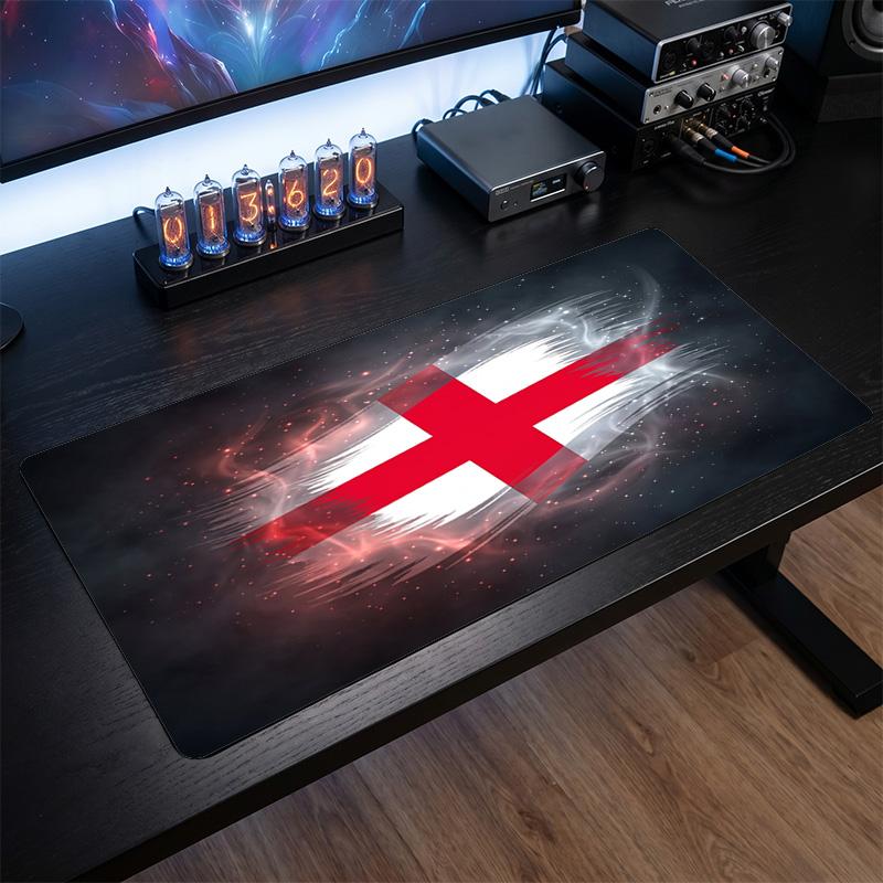 England Football Crest Mouse Pad, Extended Non Slip Rubber Desk Mat for Gaming Office Laptop Fan Gift