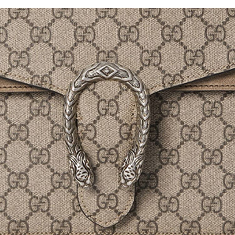 GUCCI Dionysus Canvas With Leather Shoulder Bag, Crossbody Bag Women's 403348-KHNRN-8642