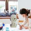 Generic Planar Head Model for Drawing Resin Skull Sculpture with Detailed Muscle Structure Art Study Tool for Sketching Anatomy Learning