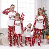 Ladies Christmas Parent-Child Suit Round Neck Long Sleeve Plaid Christmas Homewear Suit