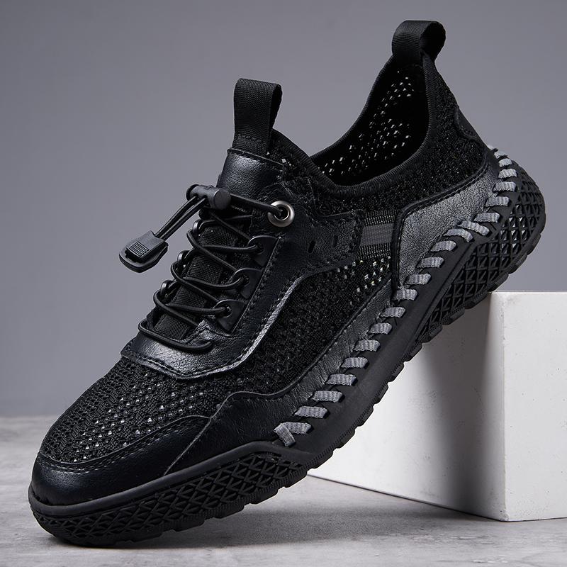 Летние мужские кроссовки, дышащая повседневная обувь, удобные мужские мокасины, сетчатая обувь, кроссовки для ходьбы на открытом воздухе