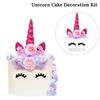 Unicorn Cake Topper Rainbow Horn Kids Girl Birthday Party Cake Decoration Tools Baby Shower Wedding Unicorn Theme Party Supplies