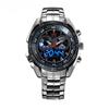Men's Sports Dual Display Electronic Watch Alarm Clock Luminous Quartz Waterproof Watch