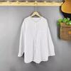 1116 new, solid color embroidery, cotton yarn long-sleeved shirt, loose literary bottoming shirt, versatile top shirt.