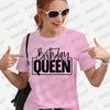 Birthday Crew Women's T Shirts Girls Birthday Queen Party Fashion Hip Hop Clothing Casual Short Sleeve Summer Female Tees Tops