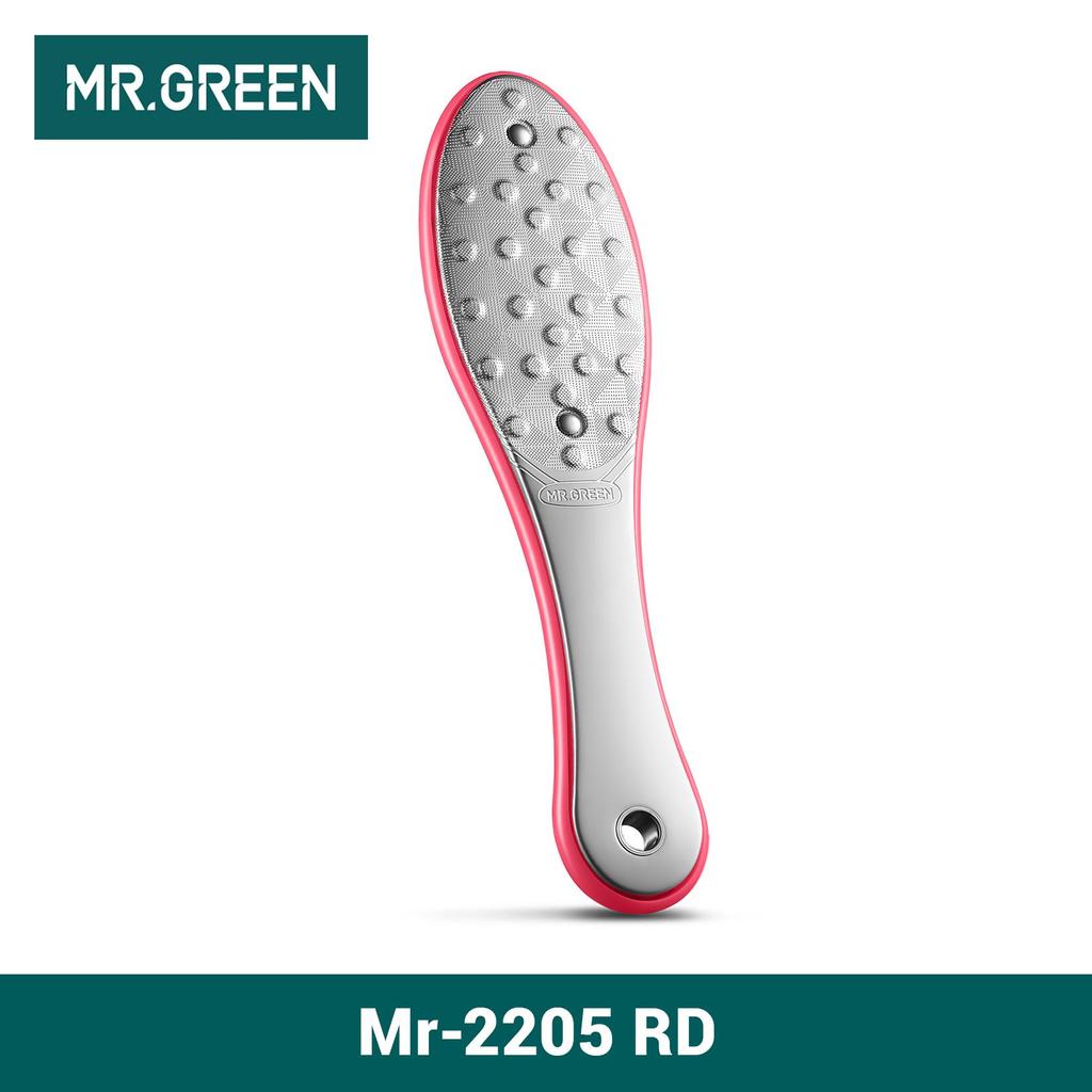 MR.GREEN Foot File Double Sided Pedicure Foot Care Tools Professional Callus Remover Foot Rasp Stainless Steel Foot Scrubber For Feet MR-2205