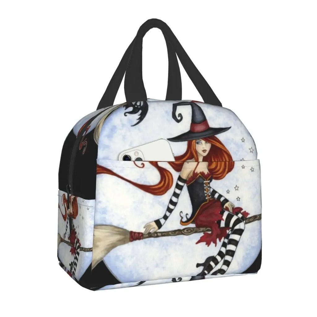 Индивидуальная Ведьминская Вещь Текстурированная Фиолетовая Сумка для Обед Женская Теплая Сумка-Холодильник Изолированные Ланч-Боксы для Детей в Школу