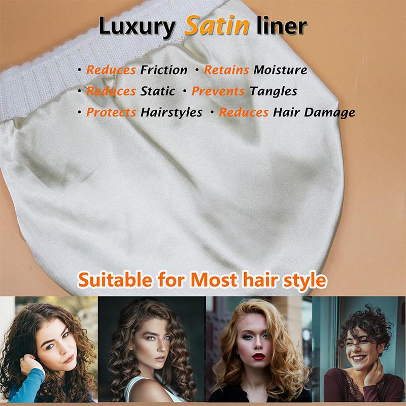 Женская зимняя шапка 100% чистая шерсть вязаная атласная подкладка 2 слоя мягкая теплая шапка для сна эластичная модная объемная лыжная шапка мужская