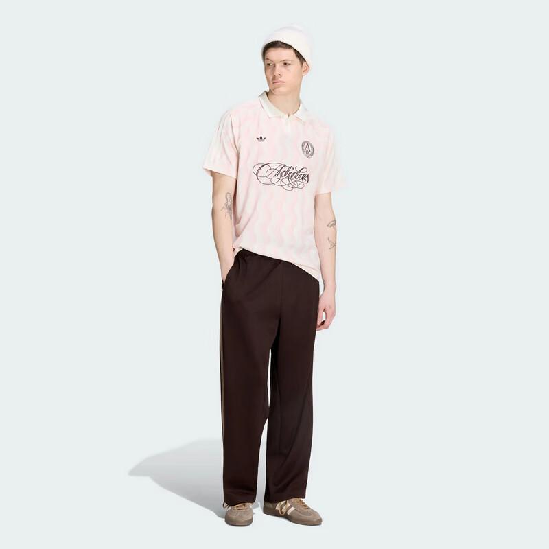 Adidas Originals Men's Wavy Texture Loose Fit Polo Shirt