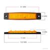Multicolor LED Truck Side Light - 5 Colors, 6 LEDs, 12V/24V, Double-Sided Adhesive