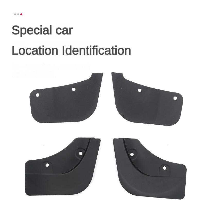 4-piece Fender Set Suitable for 2017-2023 Tesla Model 3/Y Black Invisible TPE Fender Car Exterior Modification Accessories