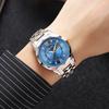 New Watch Men's Premium Men's Watch Alloy Steel Belt Quartz Luminous Calendar Men's Watch