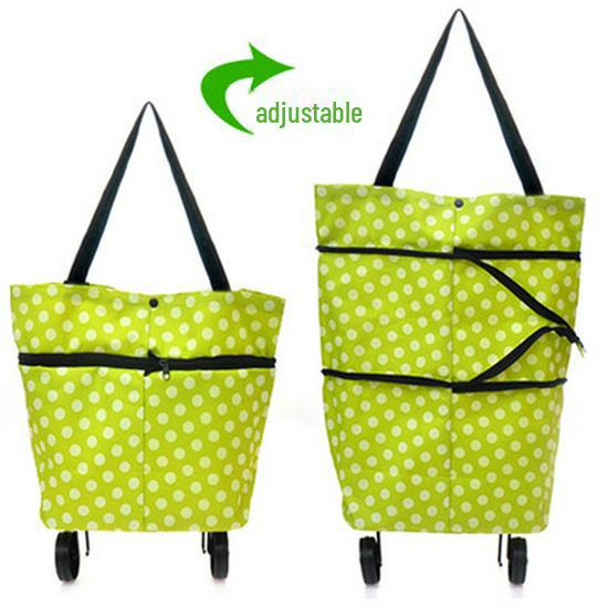 Складная тележка для покупок с переносным механизмом и трансформируемой подвесной сумкой