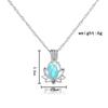 Tri-color Retro Luminous Moonstone Pendant Necklace Female Jewelry Long Chain Lotus Buddha Gift Accessories for Women
