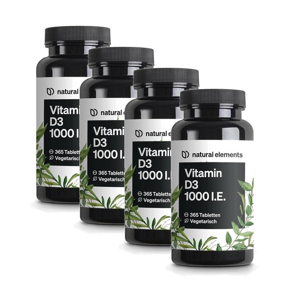 Natural Elements Vitamin D3 1000 IU Tablets 4 pcs 365 Tablets